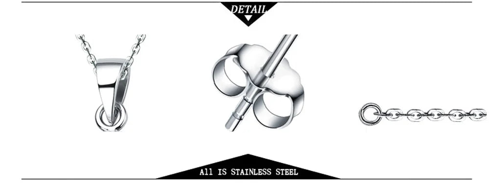 Colliers en acier inoxydable avec pendentifs en forme de cœur, chaînes et breloques, ras-de-cou tendance pour femmes, bijoux de mariage et cadeaux pour jeunes filles