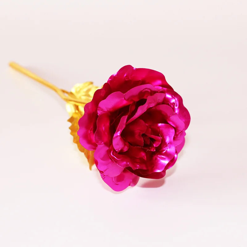 Rose artificielle YO CHO plaquée or 24 carats, rose en feuille d'or 24 carats, coffret Galaxy, cadeau créatif pour anniversaire, Saint-Valentin, fête des mères, Noël