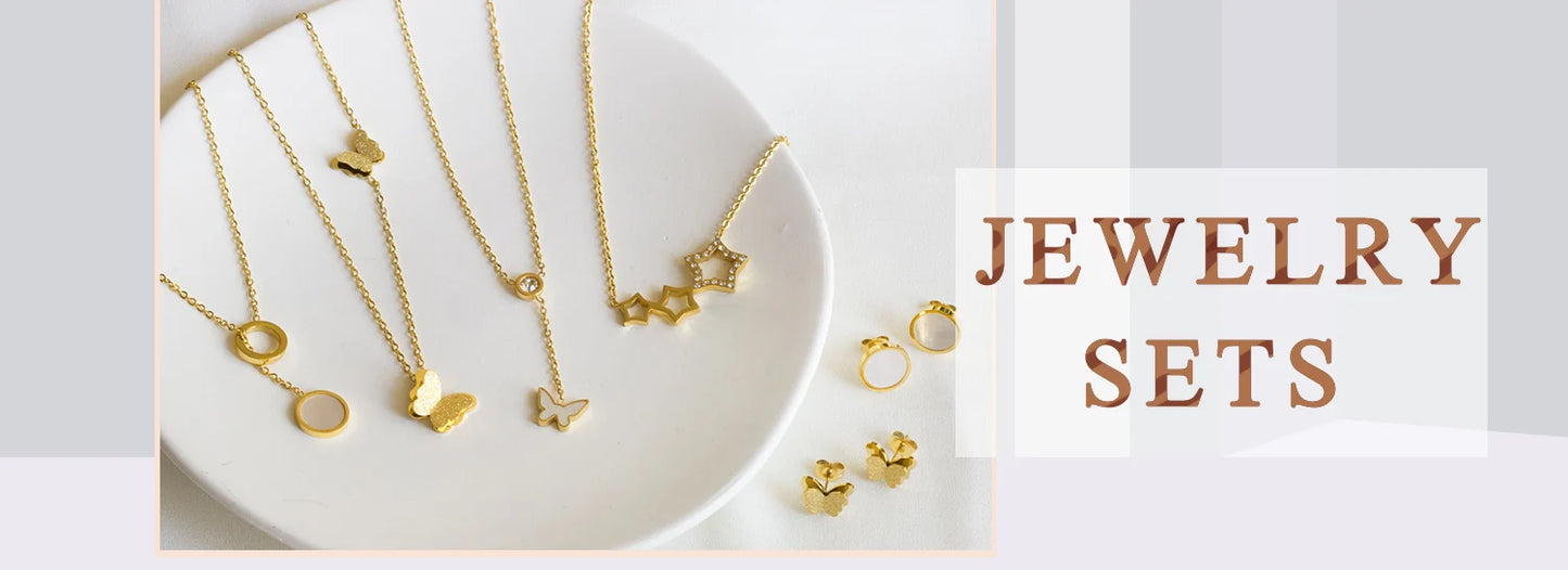 LUXUKISSKIDS Grandes Breloques Arbre de Vie Dubaï Ensembles de Bijoux Dorés pour Femme/Homme Hippie Ensemble Pendentif Rond Collier Boucles d'Oreilles Punk