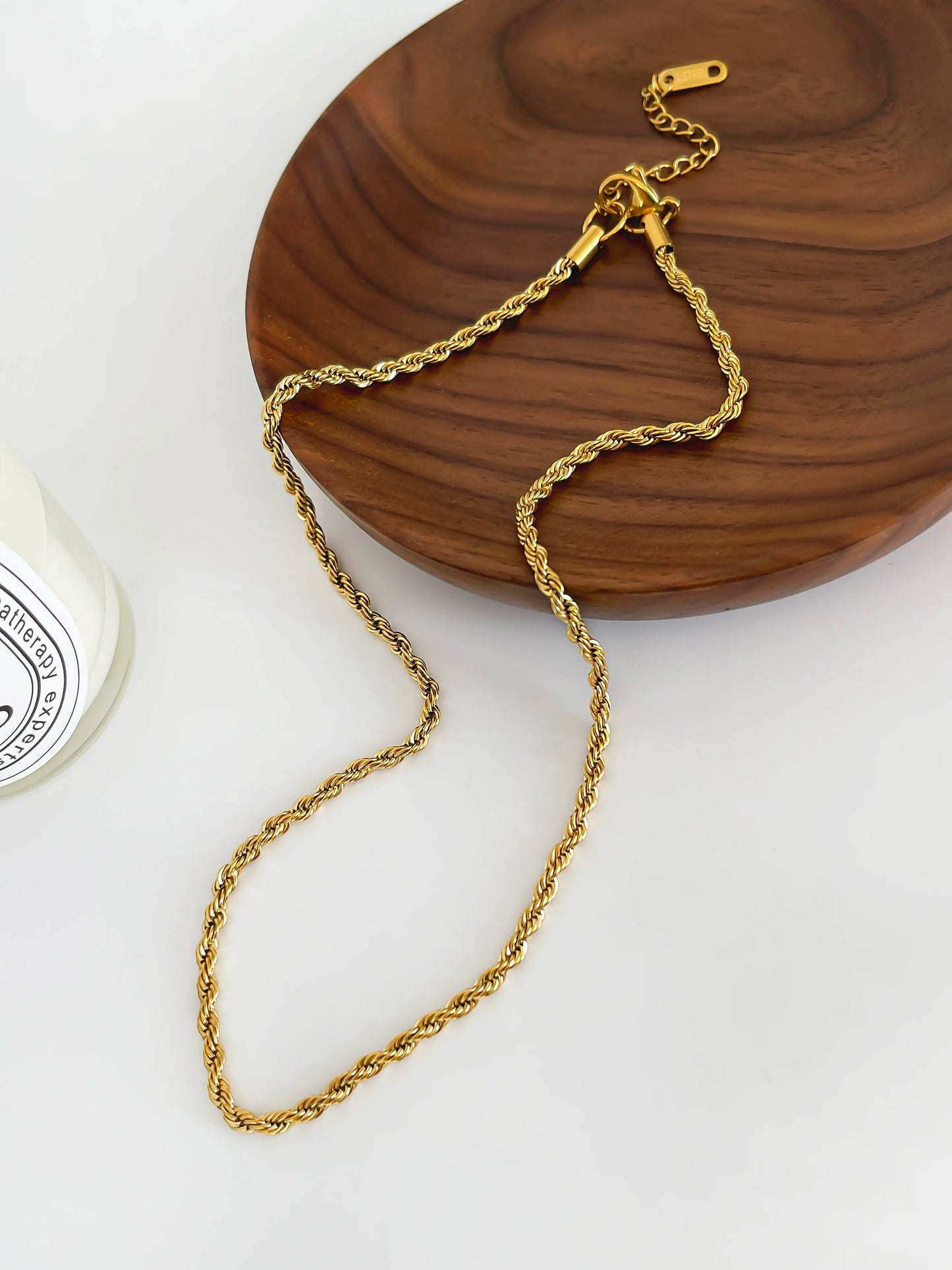 Peri'sbox Collier pendentif cœur croix strass couleur or massif tendance, chaîne torsadée en acier inoxydable, bijou femme