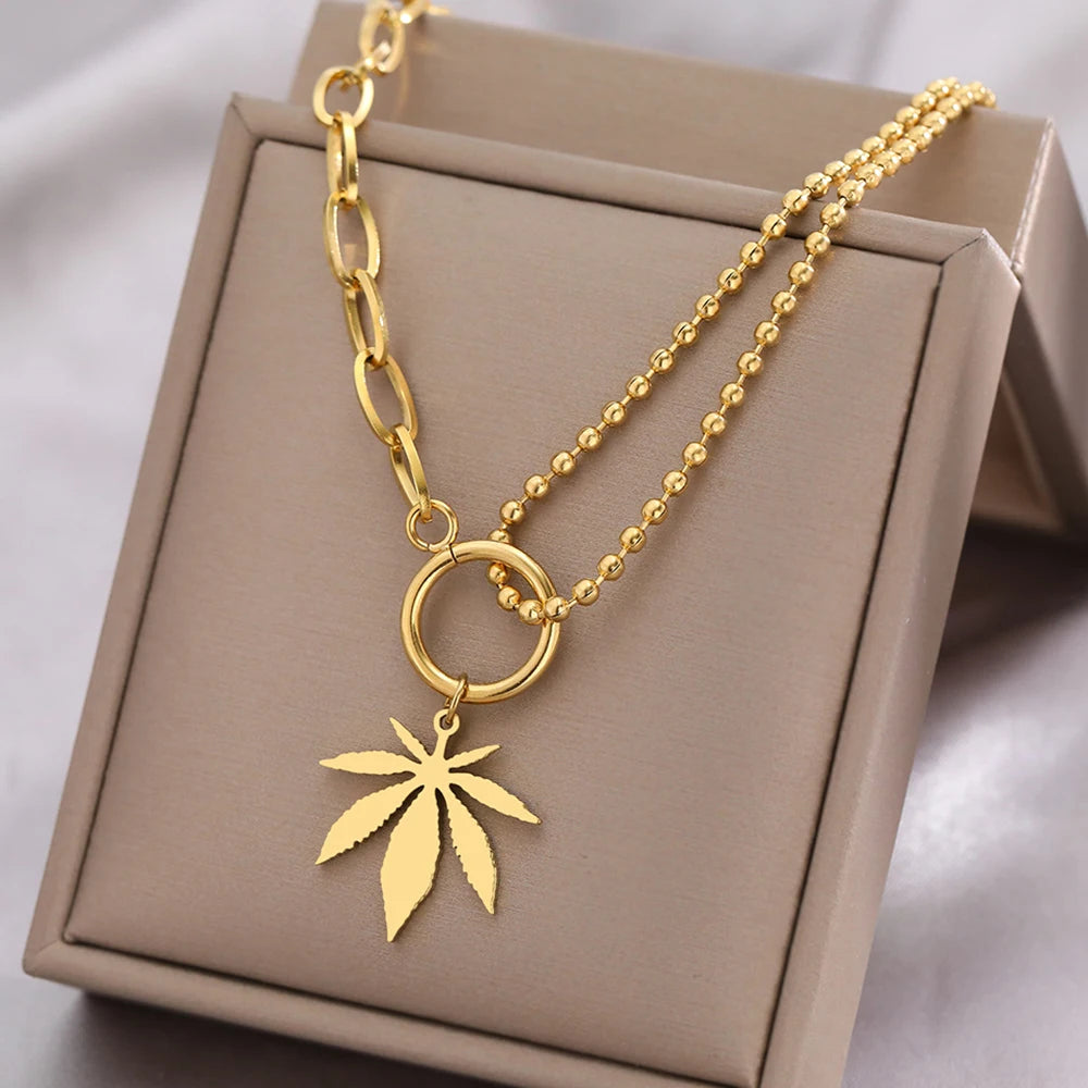 Colliers en acier inoxydable tendance, fins et délicats, avec pendentif soleil et perles, à associer à la mode. Bijou cadeau pour femme.