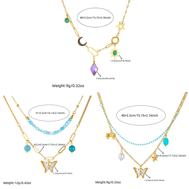 Collier DIEYURO en acier inoxydable 316L, Arbre de Vie, Fleur de Perle et Cristal, Nouveau Bijou Tendance pour Femme, Idée Cadeau de Noël