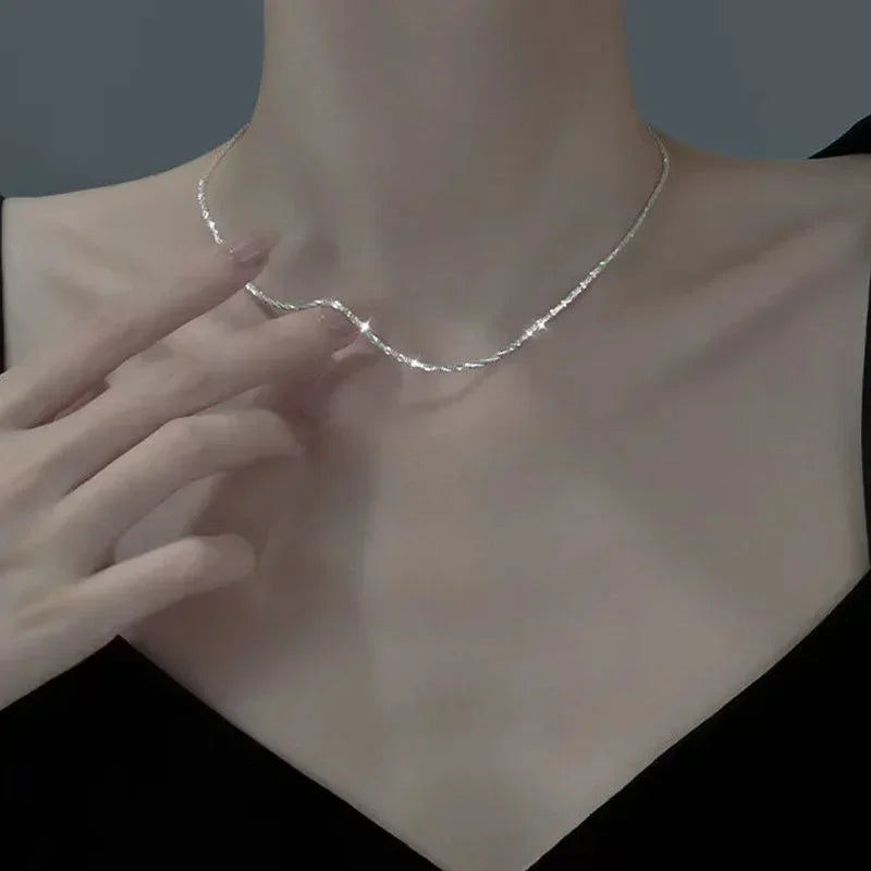 Collier pendentif goutte d'eau en acier inoxydable doré, style Europe et Amérique, bijou de clavicule pour femme