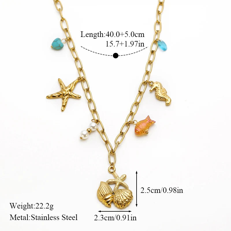 Collier pendentif soleil, cœur et fleur en acier inoxydable 316L EILIECK, plaqué or 18 carats, bijou fait main pour femme et fille