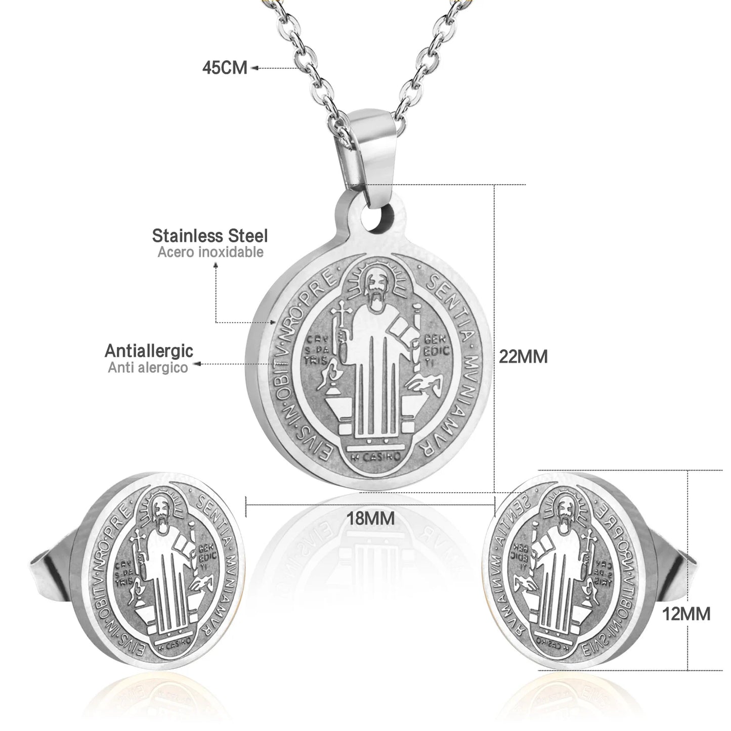 LUXUKISSKIDS Grandes Breloques Arbre de Vie Dubaï Ensembles de Bijoux Dorés pour Femme/Homme Hippie Ensemble Pendentif Rond Collier Boucles d'Oreilles Punk