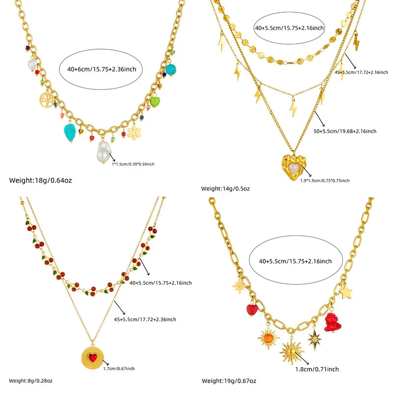 Collier DIEYURO en acier inoxydable 316L, Arbre de Vie, Fleur de Perle et Cristal, Nouveau Bijou Tendance pour Femme, Idée Cadeau de Noël