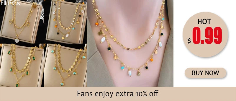 Collier ras du cou EILIECK en acier inoxydable 316L couleur or avec pendentif en perles creuses, inaltérable, idéal pour les cadeaux de fêtes.