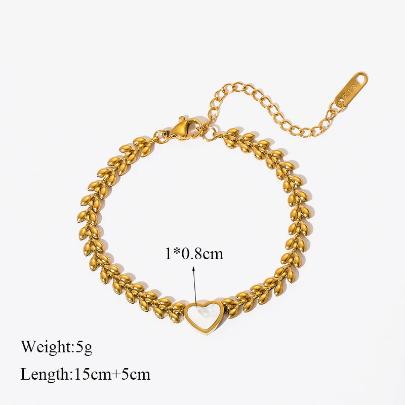 Bracelet EILIECK en acier inoxydable 316L couleur or pour femme, style simple, chaîne à maillons, bijou tendance et inaltérable, cadeau idéal