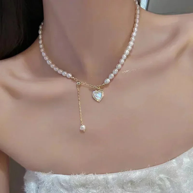 Collier pendentif goutte d'eau en acier inoxydable doré, style Europe et Amérique, bijou de clavicule pour femme