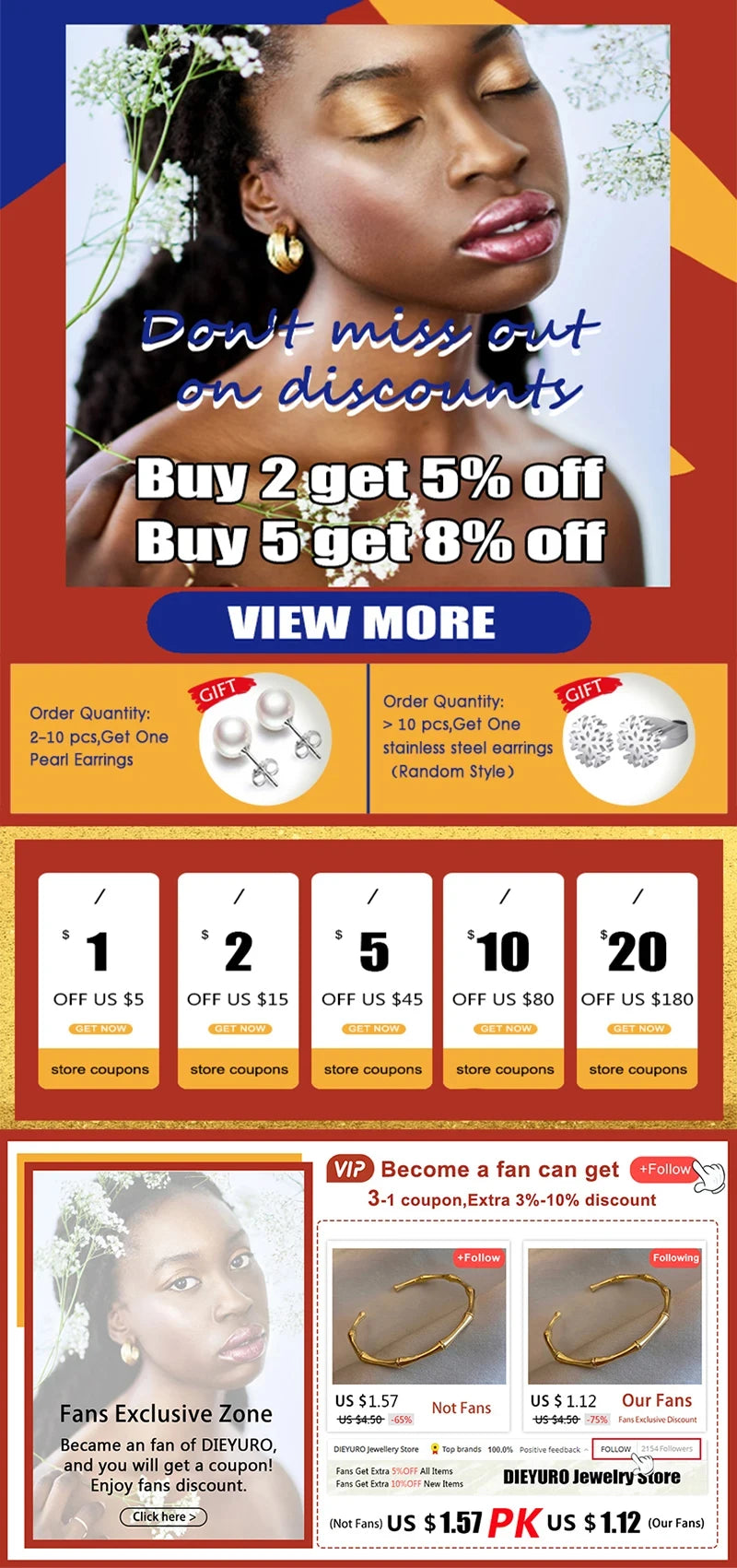 Collier pendentif DIEYURO en acier inoxydable 316L, orné d'un soleil, d'une étoile, d'un cœur et d'une fleur rouge. Étanche, il s'agit d'une chaîne à maillons pour femme, idéale pour les fêtes.