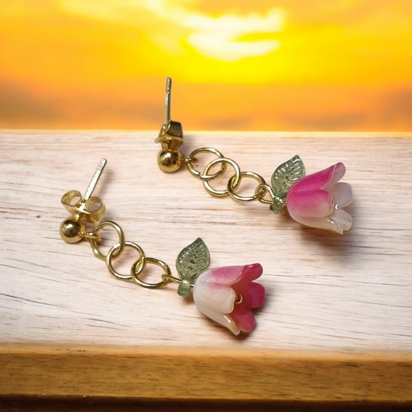 Parure en acier inoxydable a moi fleur