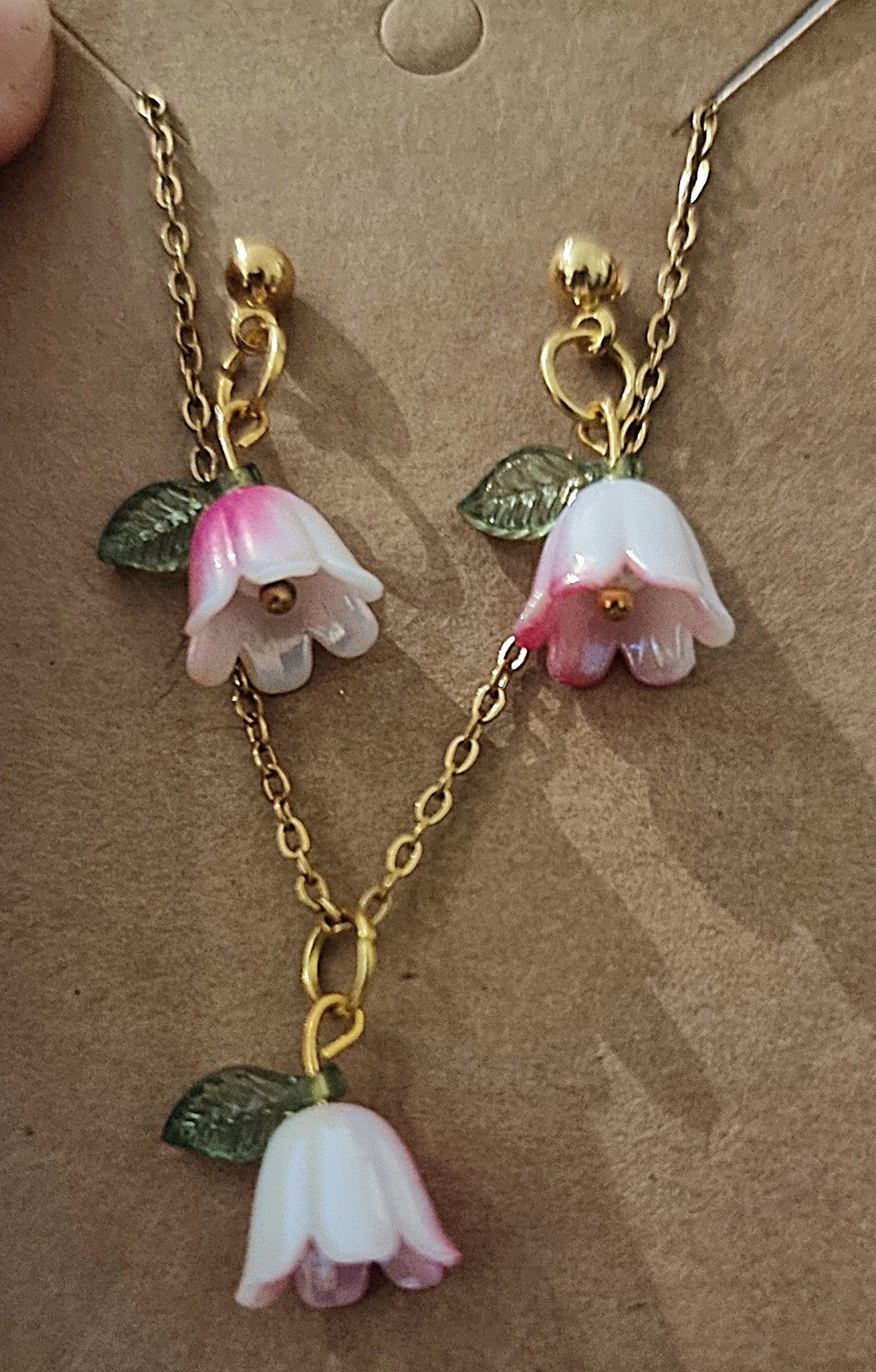 Parure en acier inoxydable a moi fleur