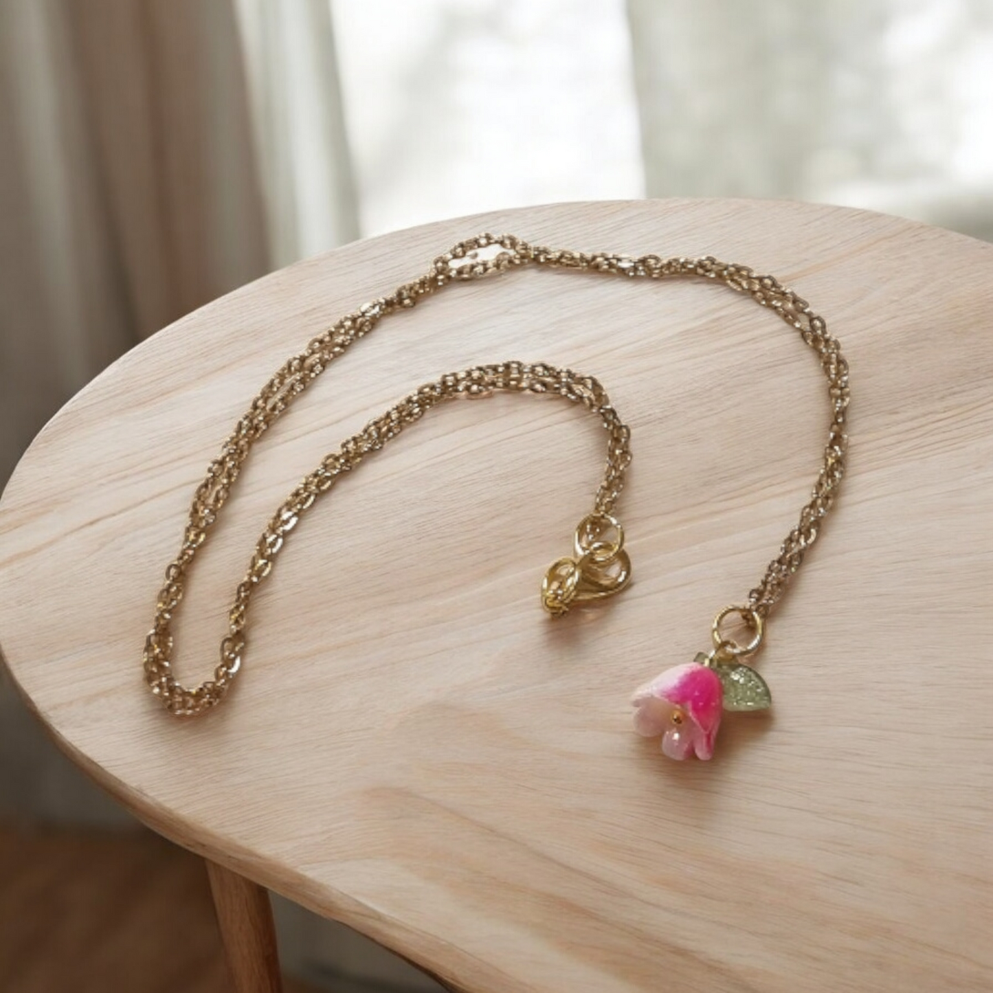 Parure en acier inoxydable a moi fleur