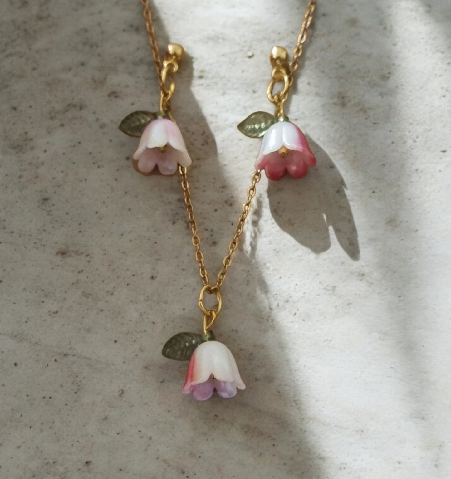 Parure en acier inoxydable a moi fleur